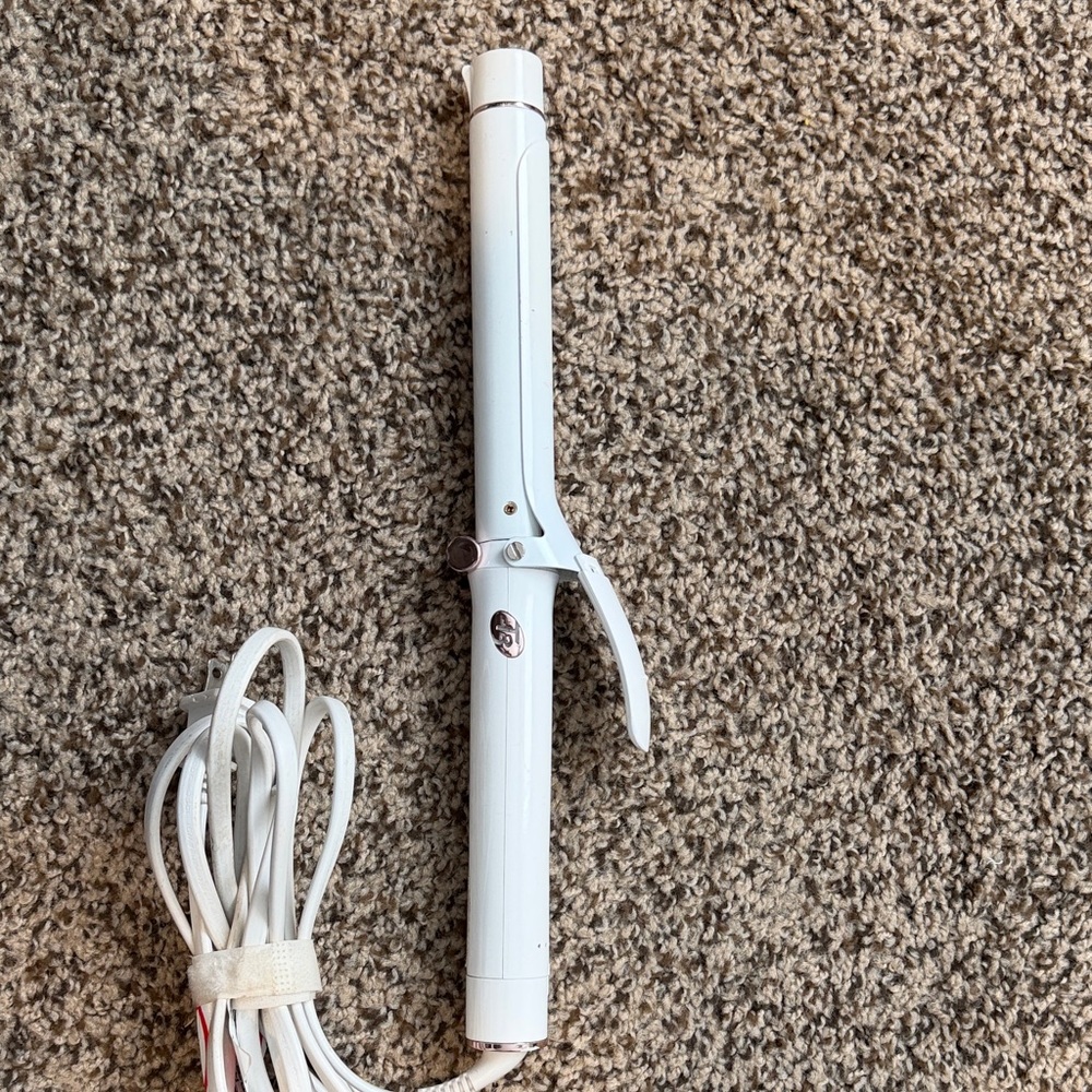 T3 White Ceramic Curling Wand
